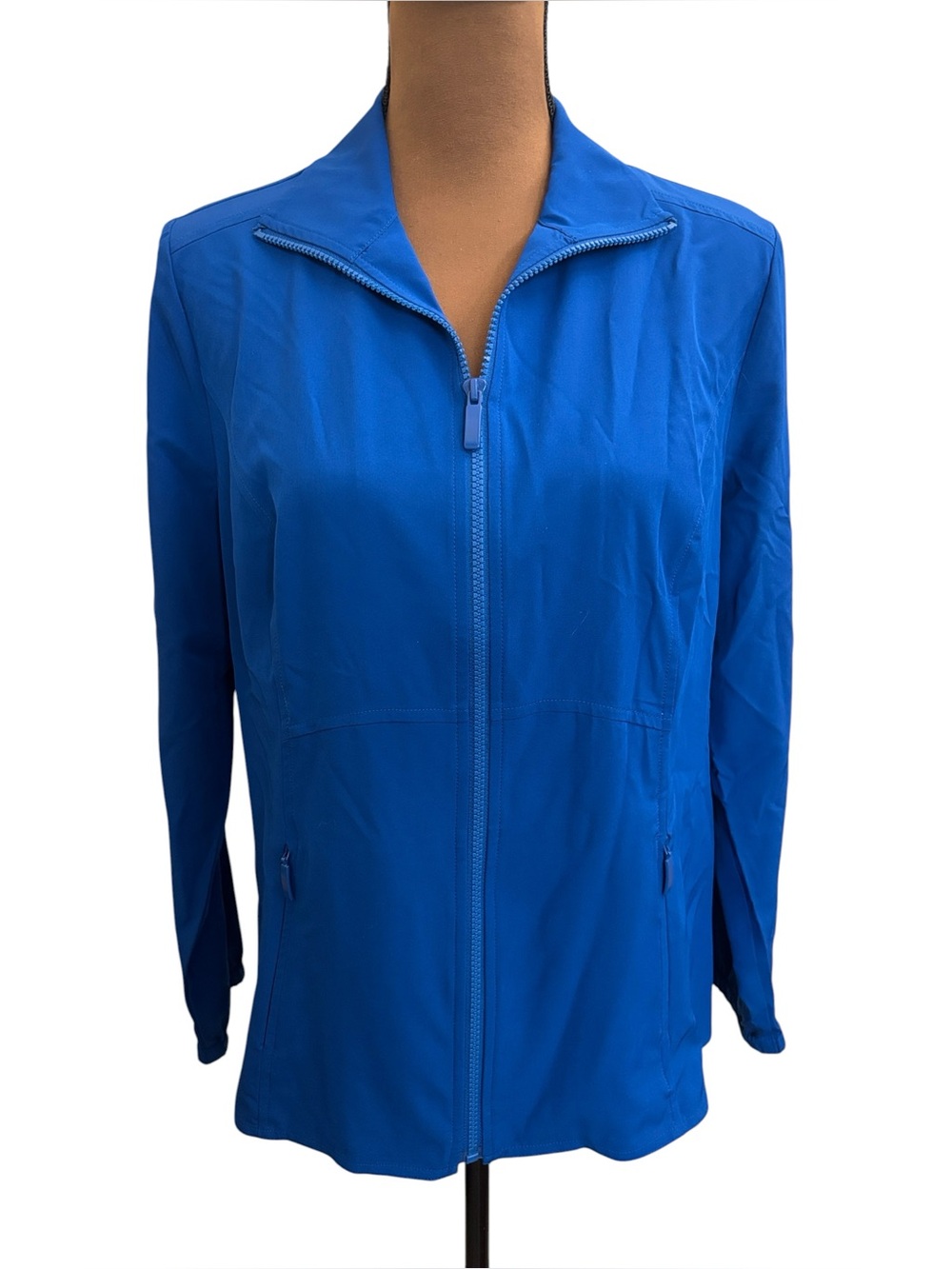 Chico's Zenergy Blue Lightweight Full Zip Collared Jacket Size‎ 1 (8)